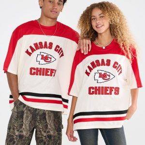 Kansas City Chiefs Colorblock Mesh Top - Cream