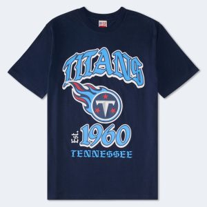 Tennessee Titans Helmet Relaxed Graphic Tee - Navy