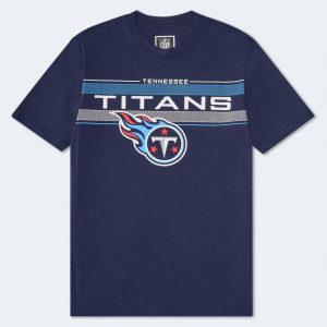 Tennessee Titans Chest Stripe Relaxed Graphic Tee - Navy