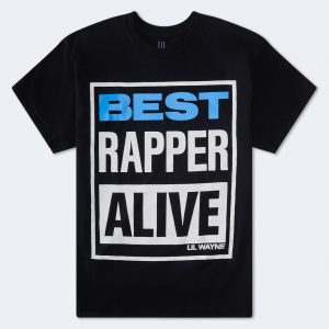 Lil Wayne Best Rapper Alive Relaxed Graphic Tee - Black
