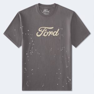 Ford Paint Spatter Relaxed Graphic Tee - Grey Wash