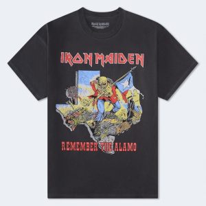 Iron Maiden Remember The Alamo Relaxed Graphic Tee - Grey