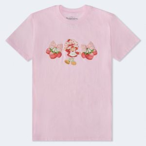 Strawberry Shortcake Bows Relaxed Graphic Tee - Pink