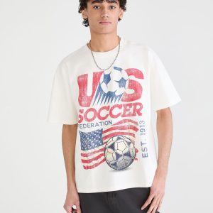 US Soccer Relaxed Graphic Tee - Cream