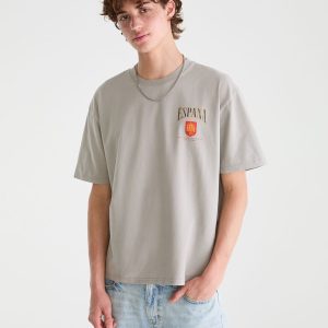España Selección Española de Fútbol Relaxed Graphic Tee - Grey
