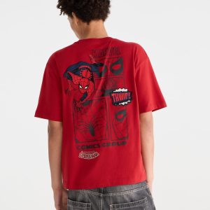 Marvel | Aéropostale The Amazing Spider-Man Comic Boxy Graphic Tee - Red