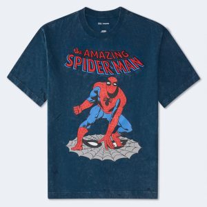 Marvel | Aéropostale The Amazing Spider-Man Boxy Graphic Tee - Navy