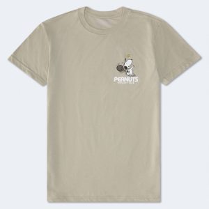 Snoopy Tennis Ace Relaxed Graphic Tee - Beige