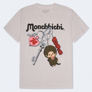 Monchhichi Keychain Relaxed Graphic Tee - Cream
