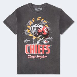 Kansas City Chiefs Helmet Relaxed Graphic Tee - Washed Black