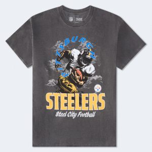 Pittsburgh Steelers Player Relaxed Graphic Tee - Washed Black