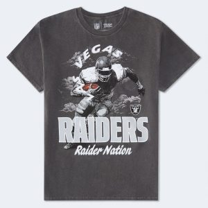 Las Vegas Raiders Player Relaxed Graphic Tee - Washed Black