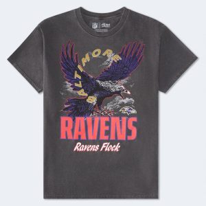 Baltimore Ravens Mascot Relaxed Graphic Tee - Washed Black