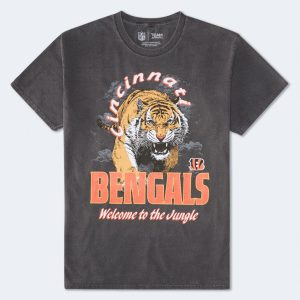 Cincinnati Bengals Mascot Relaxed Graphic Tee - Washed Black