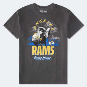 Los Angeles Rams Mascot Relaxed Graphic Tee - Washed Black