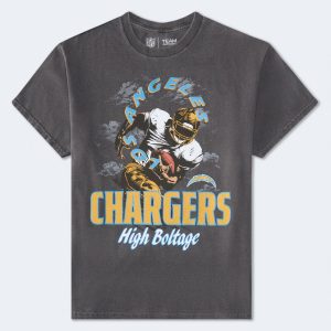 Los Angeles Chargers Player Relaxed Graphic Tee - Washed Black
