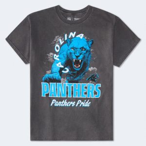 Carolina Panthers Mascot Relaxed Graphic Tee - Washed Black