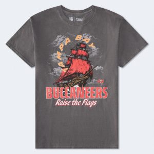 Tampa Bay Buccaneers Ship Relaxed Graphic Tee - Washed Black