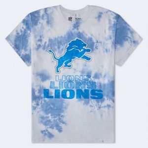 Detroit Lions Tie-Dye Relaxed Graphic Tee - Cream