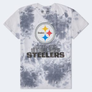 Pittsburgh Steelers Tie-Dye Relaxed Graphic Tee - Cream