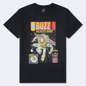 Toy Story Buzz Lightyear Relaxed Graphic Tee - Black