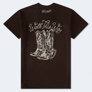 Aerosmith Walk This Way Relaxed Graphic Tee - Brown