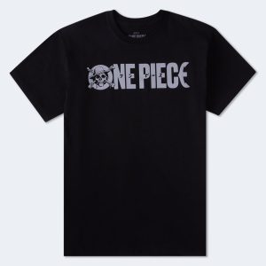 One Piece Skull Relaxed Graphic Tee - Black