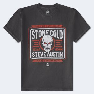 WWE Stone Cold Steve Austin Relaxed Graphic Tee - Black