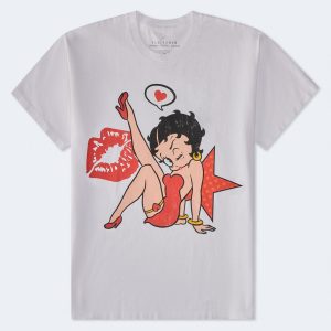 Betty Boop Relaxed Graphic Tee - White