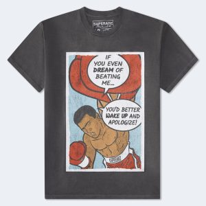 Muhammad Ali Comic Relaxed Graphic Tee - Black