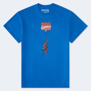 Spider-Man Hanging Out Relaxed Graphic Tee - Blue