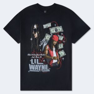 Lil Wayne Got Money Relaxed Graphic Tee - Black