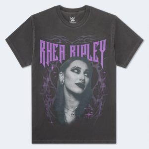 WWE Rhea Ripley Relaxed Graphic Tee - Black