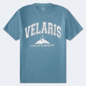 Velaris City Of Starlight Relaxed Graphic Tee - Blue