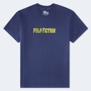 Pulp Fiction Relaxed Graphic Tee - Navy