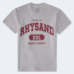 Rhysand Night Court Relaxed Graphic Tee - Grey