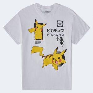 Pokémon Pikachu Relaxed Graphic Tee - White