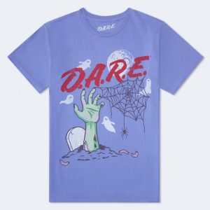 D.A.R.E. Halloween Relaxed Graphic Tee - Purple