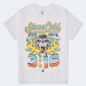 WWE Stone Cold 3:16 Relaxed Graphic Tee - Cream