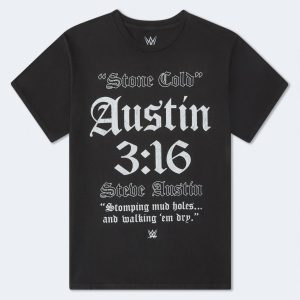 WWE Stone Cold Steve Austin 3:16 Relaxed Graphic Tee - Black
