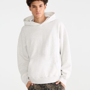 Cloud Soft Boxy Pullover Hoodie - Lightest Heather Grey