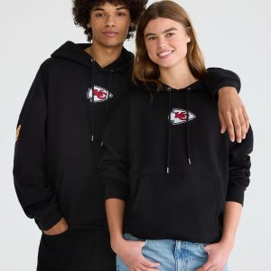 Kansas City Chiefs Helmet Pullover Hoodie - Black