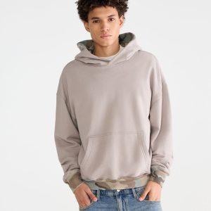 Cloud Soft Camo-Trim Pullover Hoodie - Wayfarer Grey