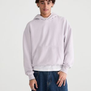 Cloud Soft Boxy Pullover Hoodie - Mauve Lace