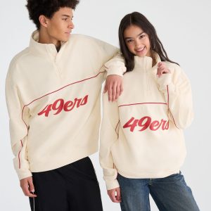 San Francisco 49ers Quarter-Zip Sweatshirt - Cream