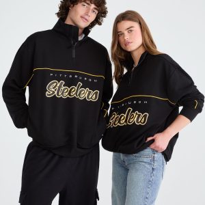 Pittsburgh Steelers Quarter-Zip Sweatshirt - Black