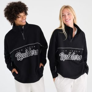 Las Vegas Raiders Quarter-Zip Sweatshirt - Black