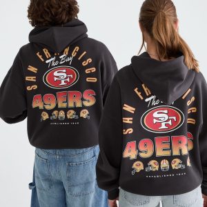 San Francisco 49ers Logo Pullover Hoodie - Washed Black