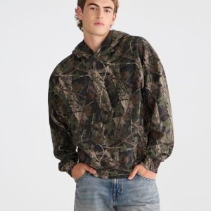 Cloud Soft Forest Camo Boxy Pullover Hoodie - Garland