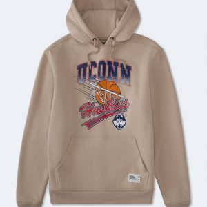 UConn Huskies Basketball Pullover Hoodie - Cream